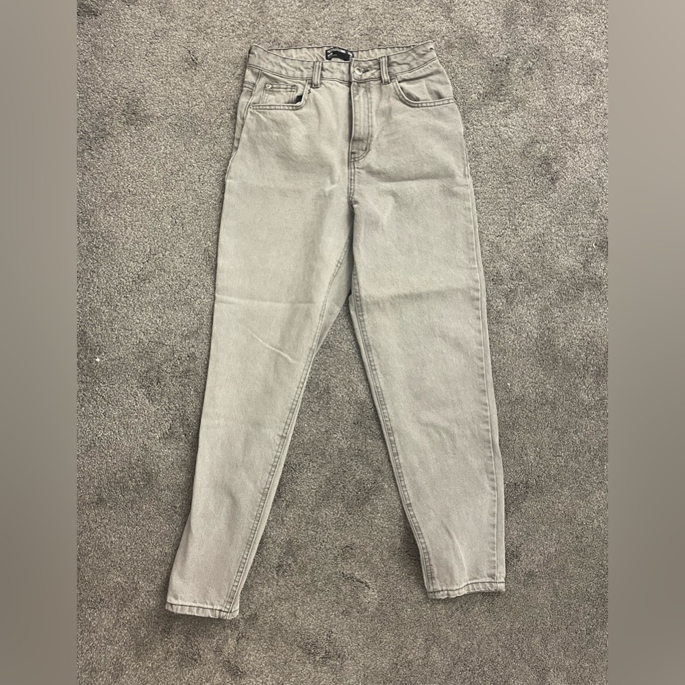 Grey Mom Jeans